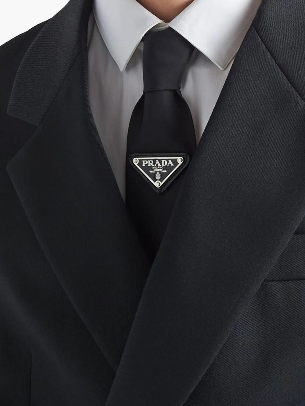 🎈 Prada Re-Nylon Gabardine Tie Black Luxury Gift Box | NWT - Picture 2 of 7